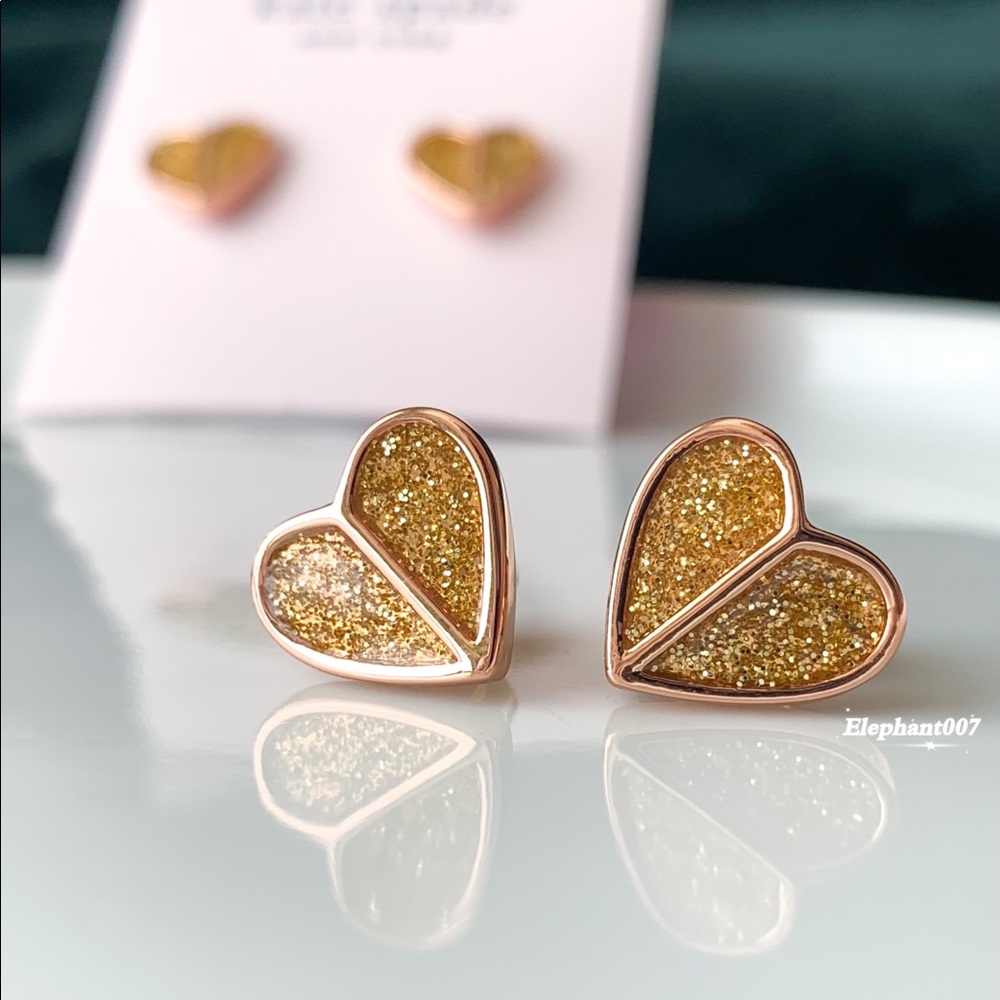 Kate Spade New York heart sparkle earrings